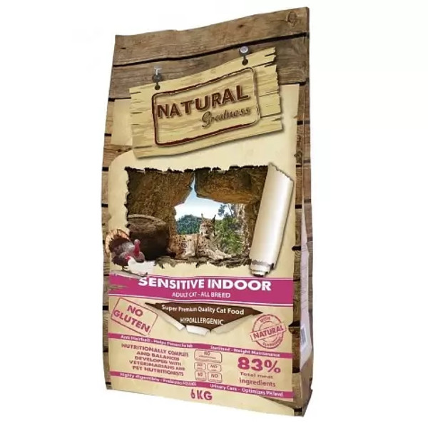 Natural Greatness Receta Sensitive Indoor Cats 6 kg