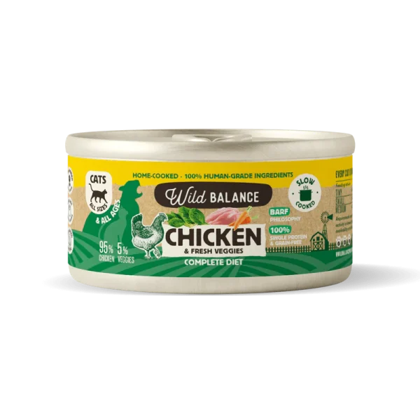 Lata de pollo para gatos 120 g. Filosofía BARF
