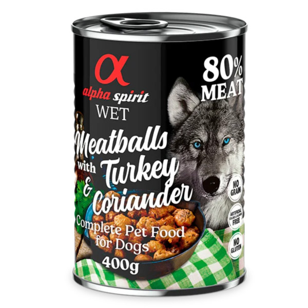 Albóndigas de Pavo y Cilantro Alpha Spirit. 400 g