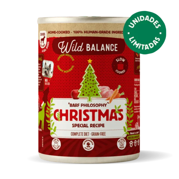 WILD BALANCE Lata cocinada al vapor de Navidad para perros 400gr