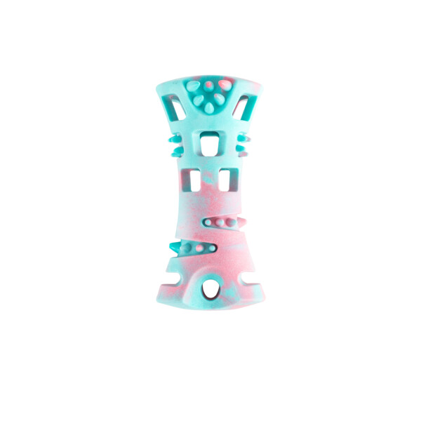Juguete Flotante Wave Bone ROSA/AQUA para perro pequeño 15 x 7 x 5,5 cm