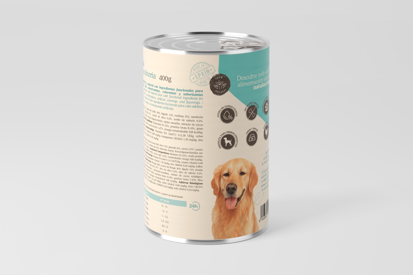 Natuka Lata de Pollo para perros 400gr