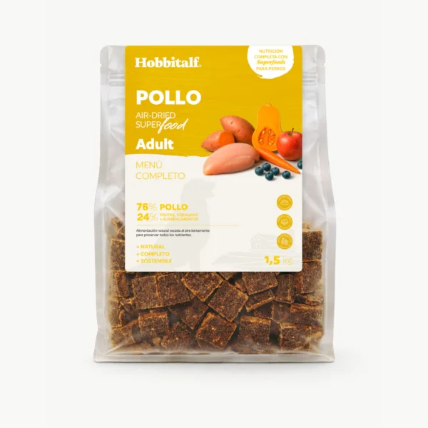 Air Dried SUPERFOOD de pollo para perros adultos y junior 1,5 kg