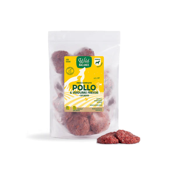 Wild Balance BARF Pollo para perros 2,5 Kg – Menú Completo Natural Crudo