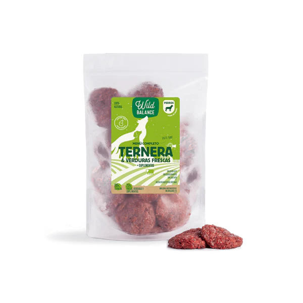Wild Balance BARF Ternera para perros 1 Kg – Menú Completo Natural Crudo