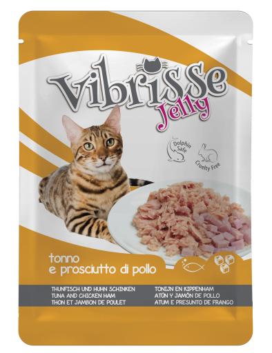Vibrisse sobres Jelly atún y jamón 18x70 g