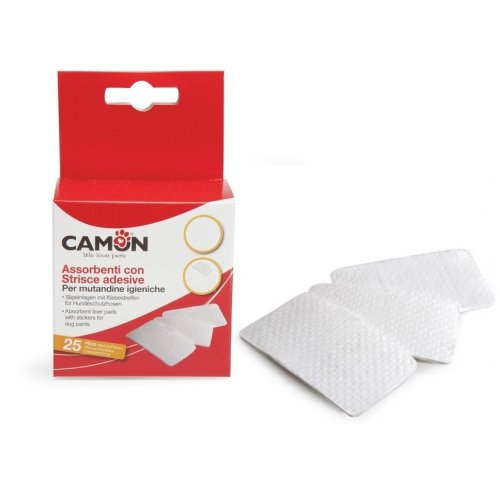 Camon Absorbentes Con Tiras Adhesivas Pañales Para Braguitas Higiénicas Para Perros 25 Piezas Talla L