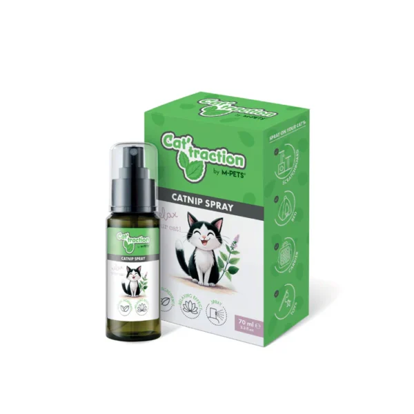 Catnip Spray de M-PETS Cat Traction. Spray de Hierba Gatera.